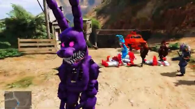 Как кошмарные твистед аниматроники фнаф спасали деда бонни от бейби в гта 5 моды