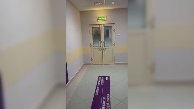 В красногорске в госпитале вишневского на всех стеклянных дверях появился образ богоматери