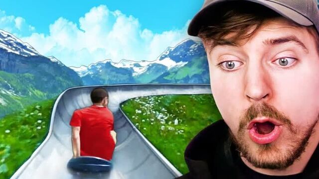 Самые невероятные спуски с гор! мистер бист/mrbeast