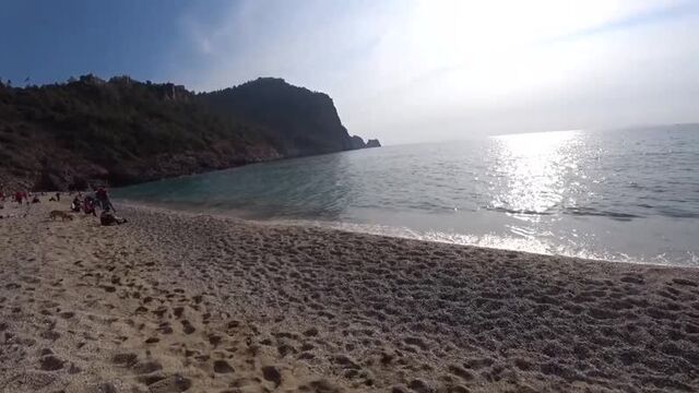 Аланья - пляж клеопатры - конец декабря 2020 - по материалам ромки рокера