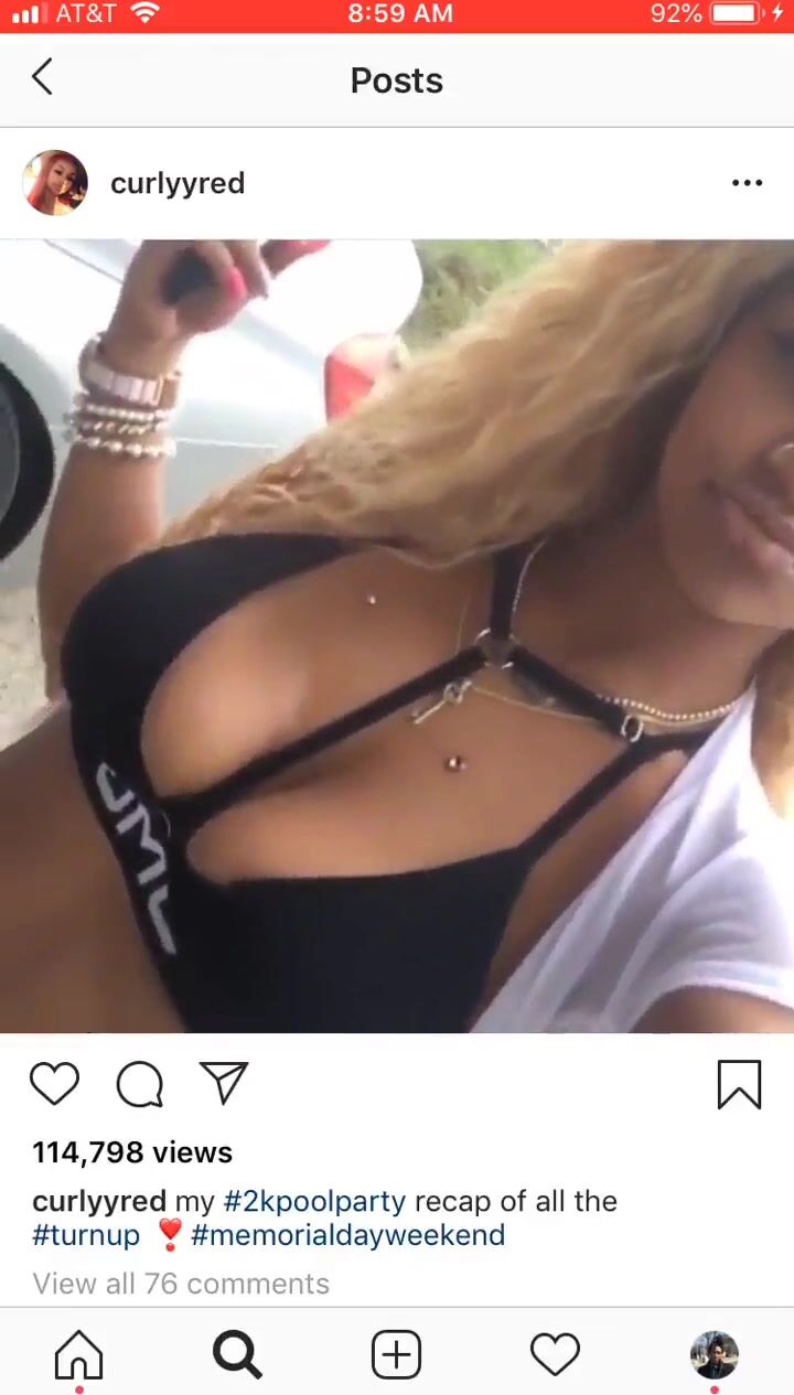 Black beauty CurlyRedd shows her twerking skills in a video