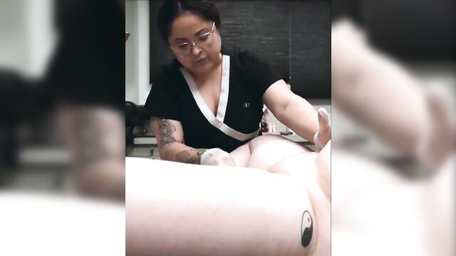 Hot waxing my body with a nice finish