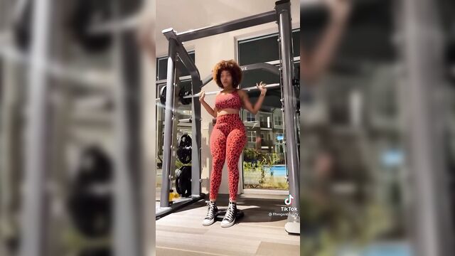 The beautiful woman is in shape and ready for sex