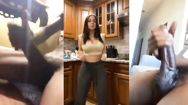 Babecock cock sucking and dancing action