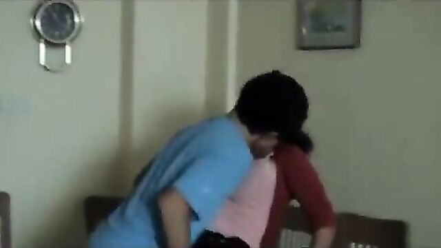 A step mom makes love with her step-son’s friend at home