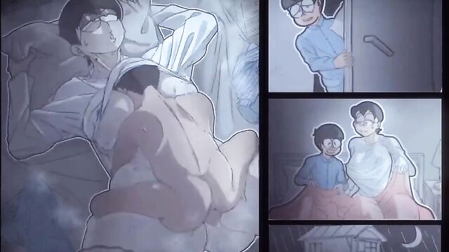 Tamako’s night is an animated porn movie with the hottest milf