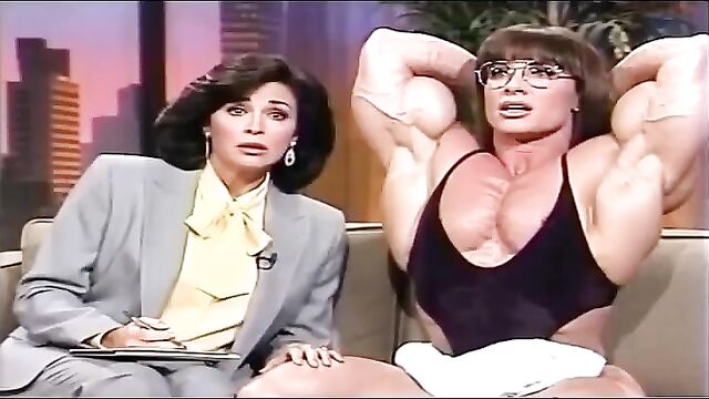 The talk show turned into a lesbian muscle worship