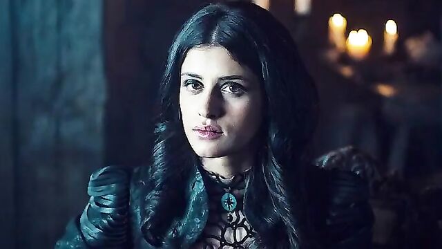 Yennefer is having fun with a witcher in the movie