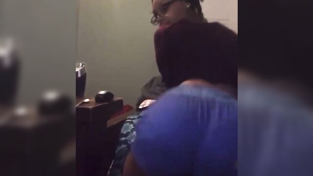 Hot petite lightskin teen shows her ass in the shower and twerks