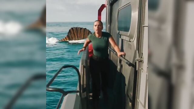 Black widow scarlett johansson's classic action scene