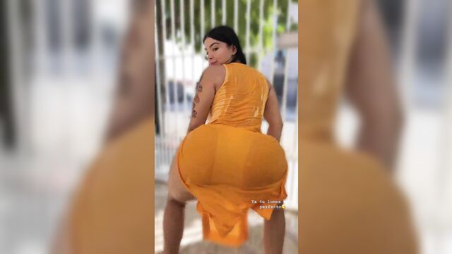 The hot brazilian chick has a huge and delicious ass