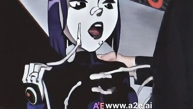 Raven is getting fucked by teen titans