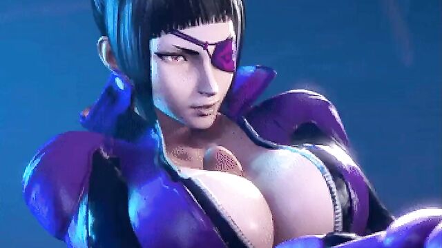 Juri han gets her big boobs titfucked in this hot gif