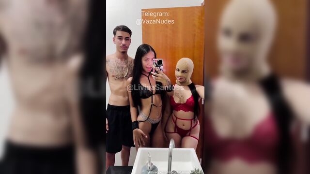 The girl was caught on video doing a blowjob
