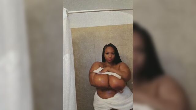 A new mommy with big boobs is milked by a passionate guy