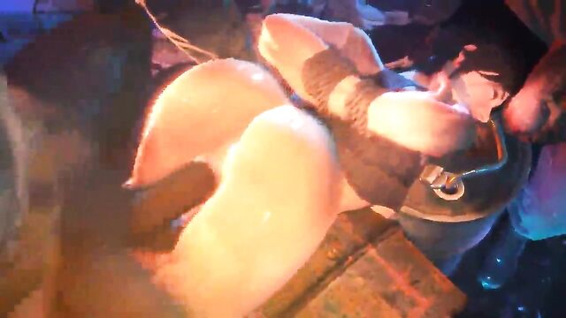 Lara croft is passing through some difficult moments in this tomb raider scene