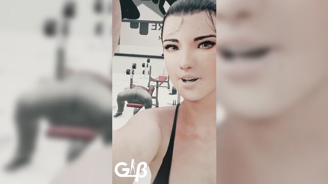 Momiji is having fun at the gym with a big black cock