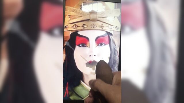 A man made a cum tribute to the amazing maria zhang