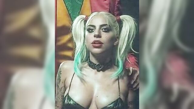 The joker is fucking a wet pussy of lady gaga