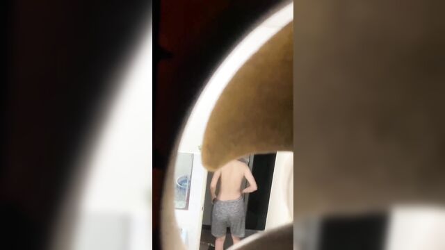 Spycam caught asian wife in the shower, a steamy voyeuristic peek