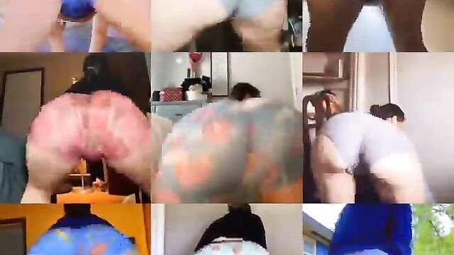 A white slut with a big ass shakes her booty on tiktok