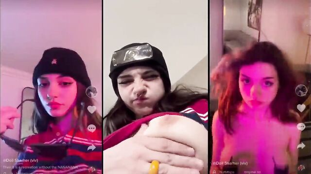 A sexy mashup with big tits of american porn star lilmochidoll