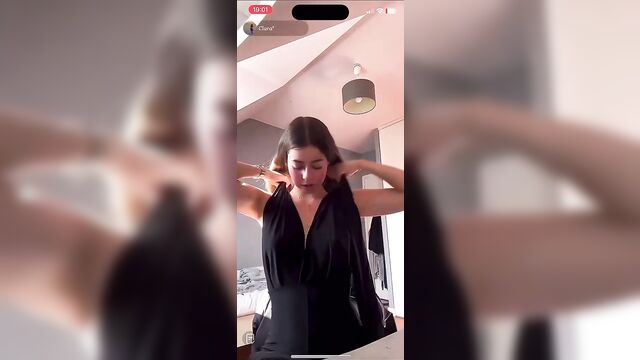 Downblouse nipslip while streaming on tiktok