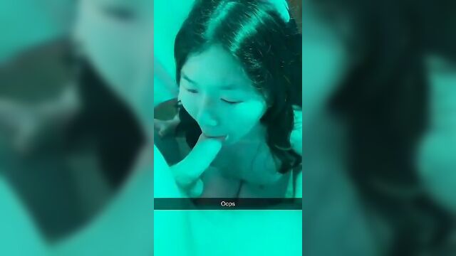 Dumb asian lets her get recorded, a total thot head