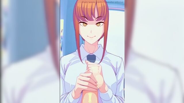 (no sound)makima pov handjob animation [chainsaw man;porn;hentai;r34;sex;порно;секс;хентай]