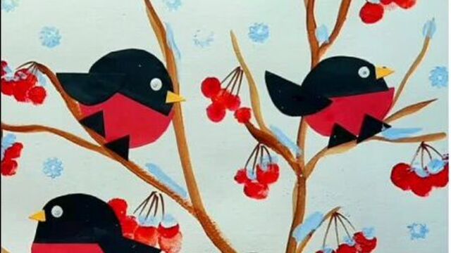 Зимние рисунки для детей.