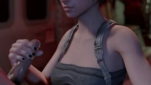 Jill - handjob (black nails) 48fps 3d porn