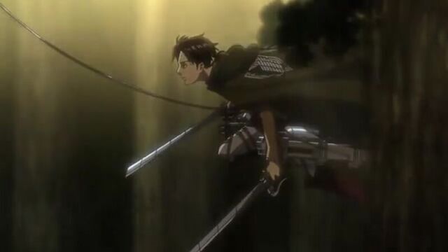 Момент из 22 серии аниме атака титанов / shingeki no kyojin