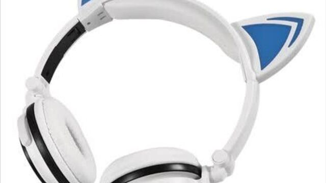 Наушники с ушками кошки cветящиеся, розовый заказать по почте наложенным платежом недорого интернет магазин