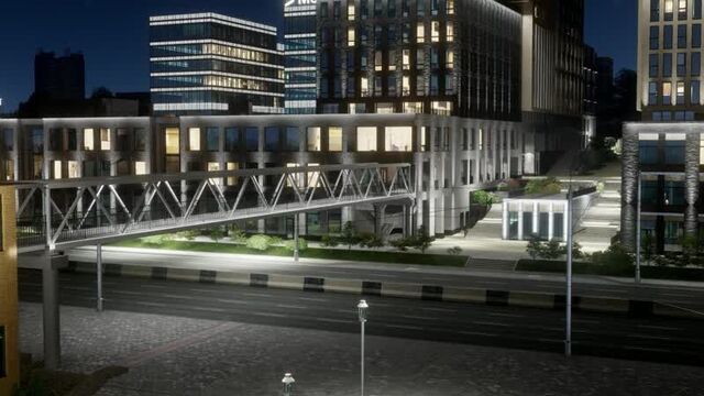 Пешеходный мост через ул.большевистская в сити-квартале «инские холмы»