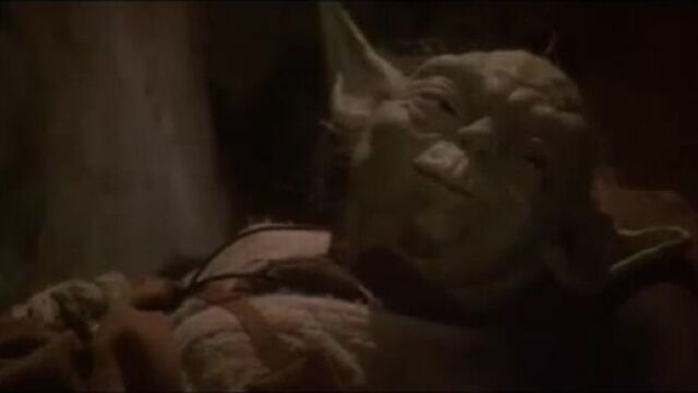 Момент из фильма "звездные войны:возвращение джедая" / мастер йода о темной стороне силы