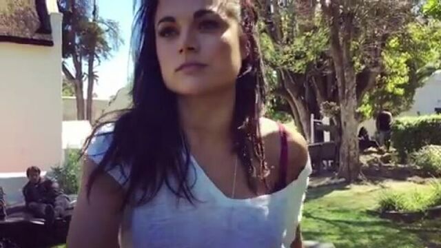 Кристина очоа на съемках сериала «кровавые гонки»