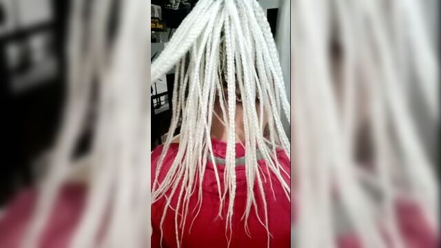 Белые афрокосы