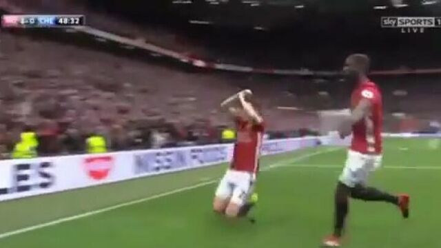 Андер эррера удваивает счет в матче. мю 2-0 челси. 16-4-17