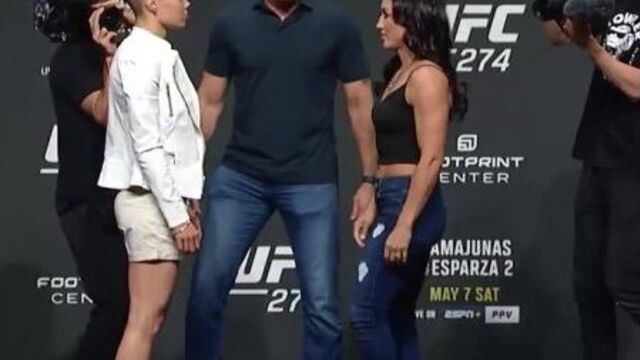 Роуз намаюнас vs карла эспарза - битва взглядов с пресс-конференции перед ufc 274