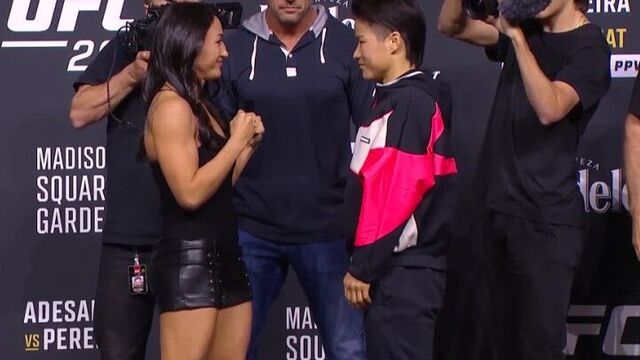 Карла эспарза vs вейли жанг - битва взглядов с пресс-конференции перед ufc 281