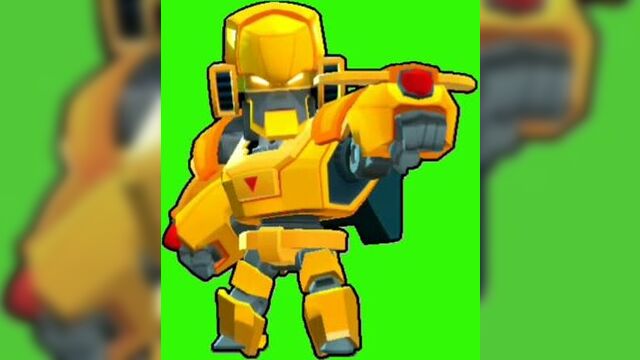 Футаж золотого бо меха бравл старс _ footage green screen golden mecha bo brawl .mp4