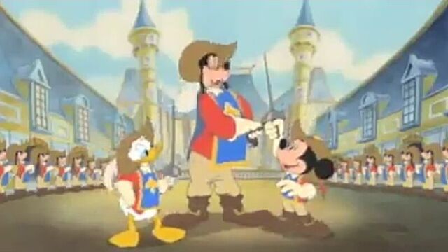 Три мушкетера. микки, дональд, гуфи | mickey, donald, goofy: the three musketeers