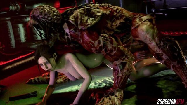 Claire vs licker 3d porn