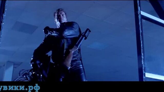 M134 minigun — «терминатор 2- судный день» (1991) сцена 7-10 hd