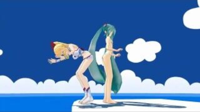 【mikumikudance】　尻相撲 (ass wrestling)