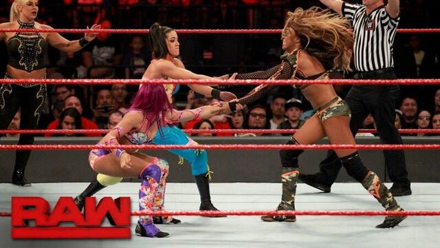 [wwe qtv]мандей найт[raw]☆[alexa bliss alicia fox emma nia jax vs bayley dana brooke mickie james sasha banks]☆[1 may 2017]720]