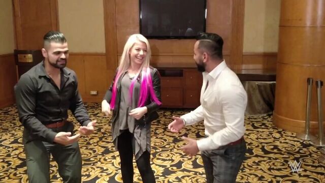 [wwe qtv]☆[the singh brothers divide their time with alexa bliss, sasha banks]