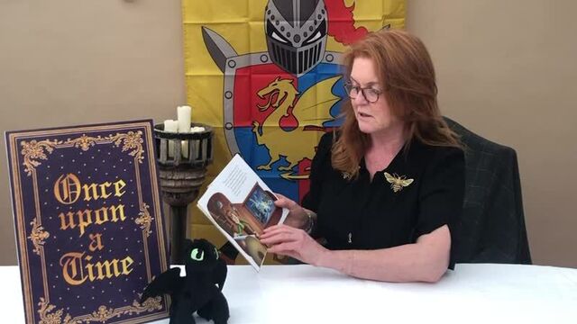 Sarah ferguson reading how to train your dragon by devra newberger speregen