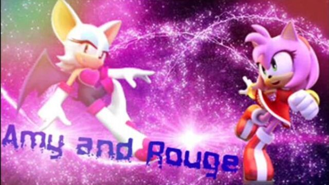 + amy rose and rouge the bat +