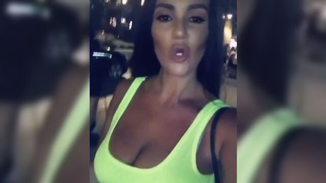 Serbian big tits singer dusica grabovic, sexy walk